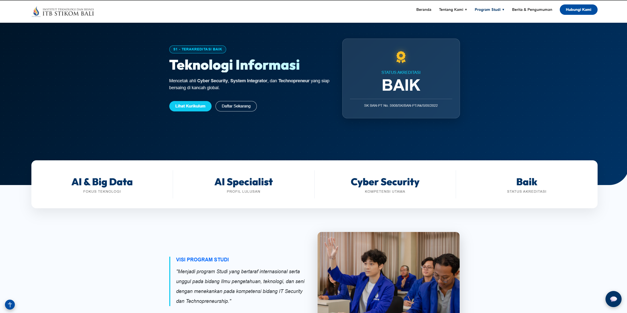 STIKOM Bali Web Redesign